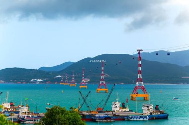 Teleferik Eyfel Kulesi için teleferik Vinpearl eğlence parkı adalar