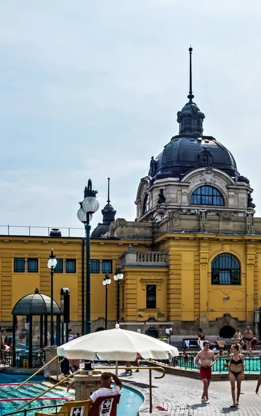 Lázně Szechenyi Thermal Bath., Budapešť. Srpen 24, 2019 — Stock fotografie