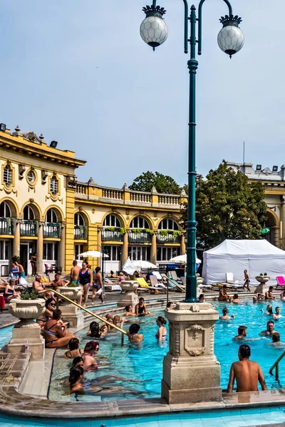 Lázně Szechenyi Thermal Bath., Budapešť. Srpen 24, 2019 — Stock fotografie