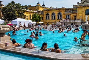 Szechenyi Spa Baths, Budapest. August 24, 2019 clipart