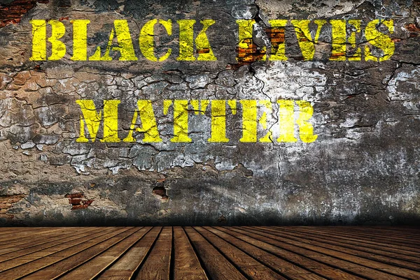 Black Lives Matter Hashtag Protest International Active Movement Text Brick — стокове фото