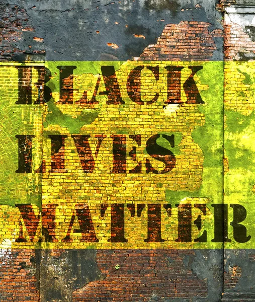 Black Lives Matter Slogan Protestiert Gegen Schwarzen Rassismus Afrikanisch Gelb — Stockfoto