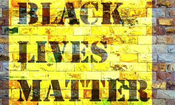 Black Lives Matter Гасло Black Racism African American Stencil Bricks — стокове фото