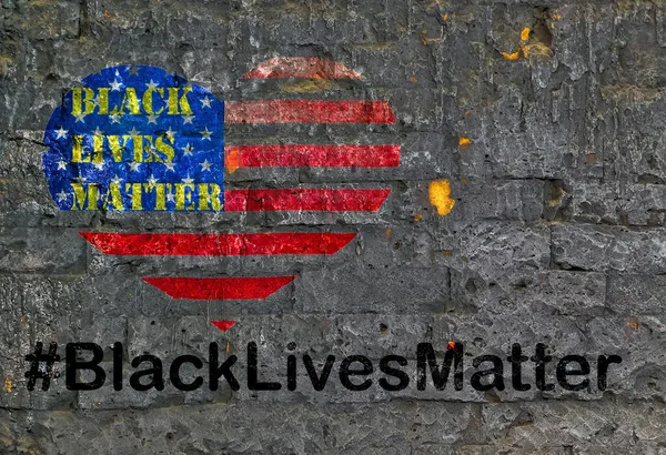 Black Lives Matter Hashtag Protestataires Racisme Noir Afro Américain Peuple — Photo