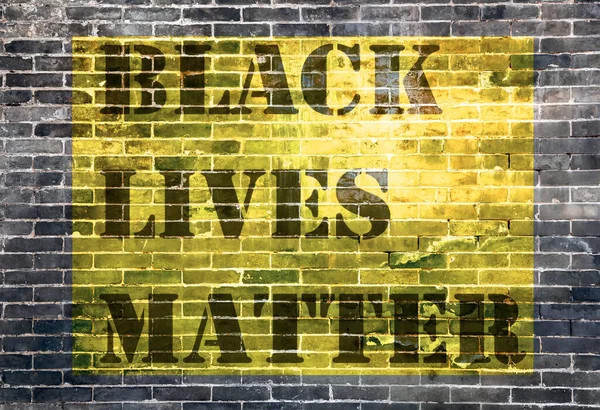 Black Lives Matter Гасло Протестувальників Проти Чорного Расизму Афроамериканський Жовтий — стокове фото