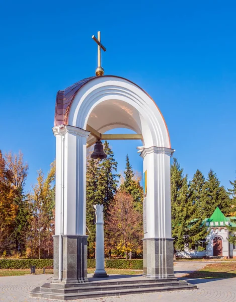 Historisk Kulturvård Poltava Slagfält Minnesrotunda Swedish Memorial Poltava Slagplats Ukraina — Stockfoto