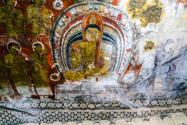 Statues Bouddha Dans Temple Grotte Dambulla Sri Lanka — Photo