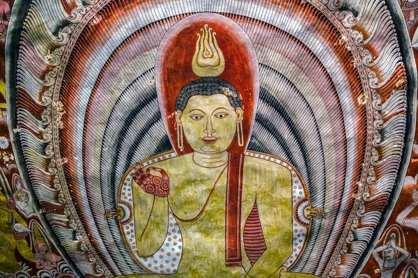 Statues Bouddha Dans Temple Grotte Dambulla Sri Lanka — Photo