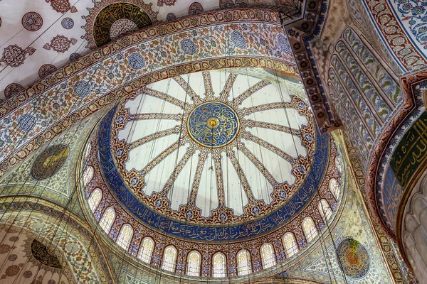 Istanbul Turkey Mei 2014 Interieur Van Sultanahmet Moskee Blauwe Moskee — Stockfoto