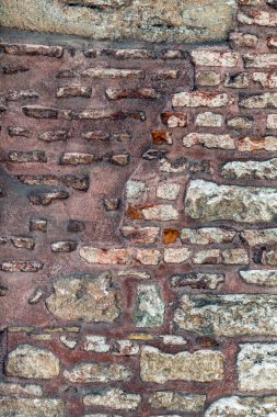 Antika tuğla duvar Grunge taş doku arka planı