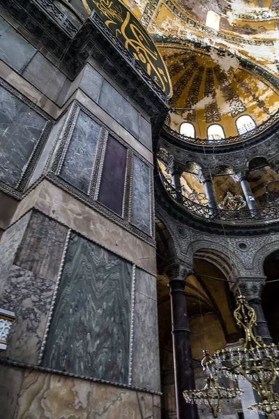 Interior Mezquita Del Museo Hagia Sophia Estambul Turquía Pavo Ayasofya — Foto de Stock