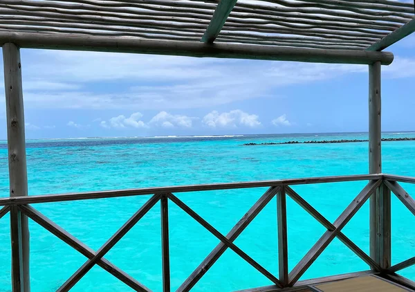 Bungalows Eau Vue Maldives Île Voyage Concept Vacances — Photo