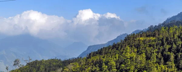 Montanha Gama Paisagem Panorâmica Verão Tempo Colina Campo Tonkinese Alpes — Fotografia de Stock