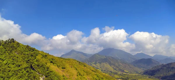 Mountain Range Panoramic Landscape Summer Time Hill Countryside Tonkinese Alps — Stock Photo, Image