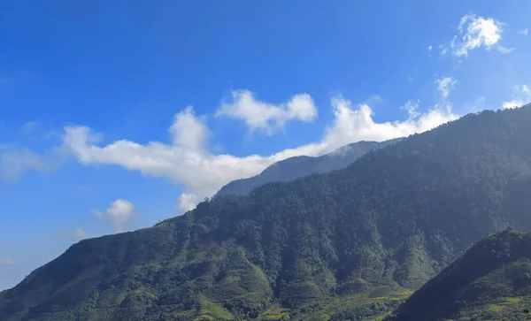 Bergketen Panoramisch Landschap Zomer Tijd Heuvellandschap Van Tonkinese Alpen Sapa — Stockfoto