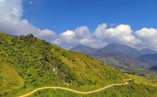 Mountain Range Panoramic Landscape Summer Time Hill Countryside Tonkinese Alps — Stock Photo, Image