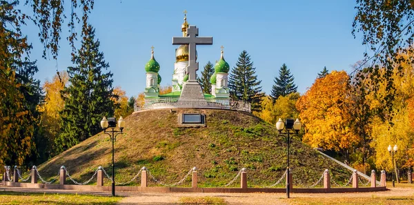 Kültürel Rezervdeki Rus Kardeşler Anıtı Büyük Poltava Muharebesi Ukraine — Stok fotoğraf