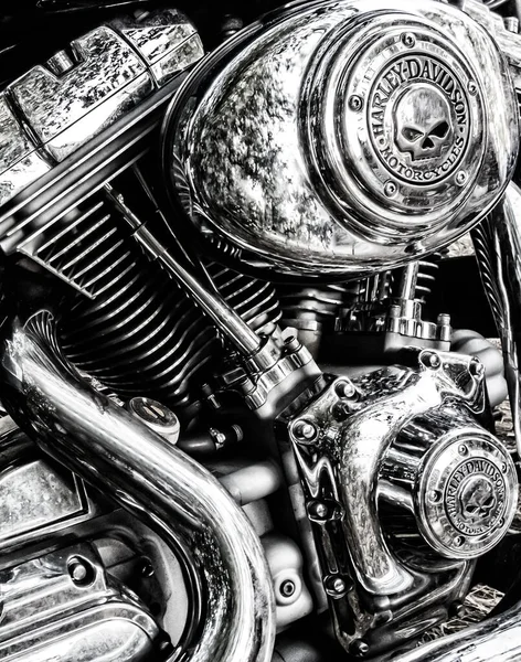 Istanbul Turkey August 2020 Harley Davidson American Brand Motorcycles Skull — Stock Photo, Image