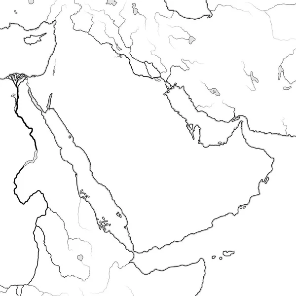 World Map of ARABIAN PENINSULA: The Middle East, Arab World, The Emirates, Saudi Arabia, Iraq, Syria, Mesopotamia, Persia, Persian Gulf, Red Sea, Indian Ocean. Geographic chart with sea coastline. — Stock Illustration World Map of ARABIAN PENINSULA: The Middle East, Arab World, The Emirates, Saudi Arabia, Iraq, Syria, Mesopotamia, Persia, Persian Gulf, Red Sea, Indian Ocean. Geographic chart with sea coastline. Stock Illustration