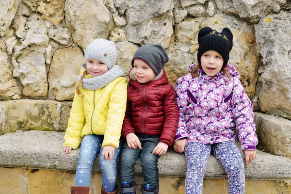 Three funny children — Stock Photo, Image