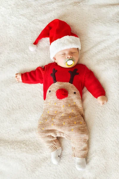 Slapende christmas baby — Stockfoto