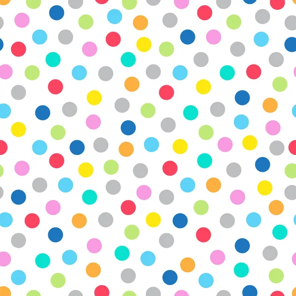 Multicolored Seamless Pattern Small Polka Dot Transparent Background Eps — Stock Vector