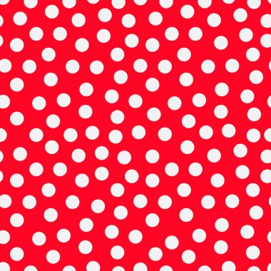 Küçük beyaz kaotik polka dot, eps 8 ile çok renkli kesintisiz canlı kırmızı kalıbı