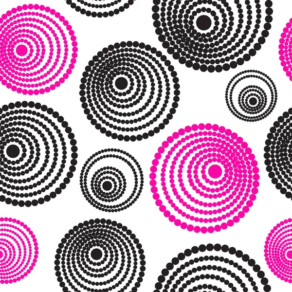 Abstract Seamless Pattern Black Purple Concentric Circles Transparent Background Eps — Stock Vector