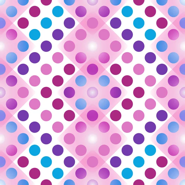 Naadloze Patroon Met Doorschijnend Kleurrijke Polka Dots Een Transparante Achtergrond — Stockvector