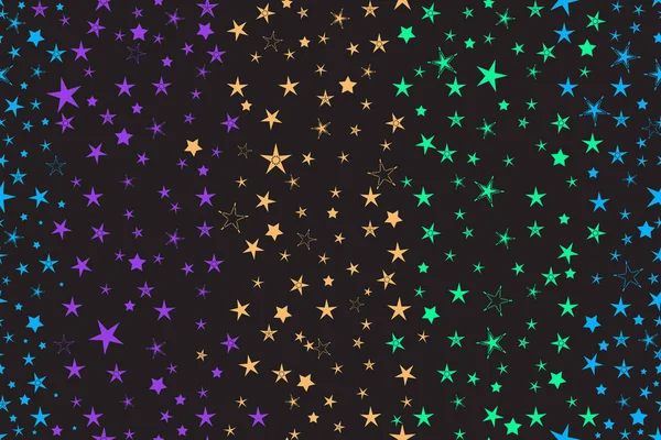 Patrón a rayas elegante sin costuras de estrellas de varias formas . — Vector de stock