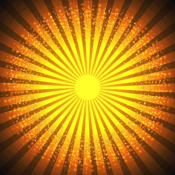 Праздничная Рамка Лучами Конфетти Золотой Звезды Векторное Изображение Eps — стоковый вектор
