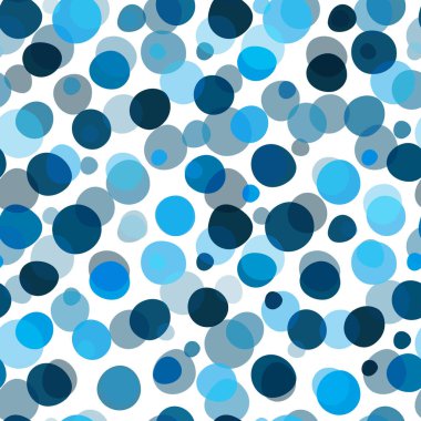 Mavi irili ufaklı deforme polka noktaları ile Seamless Modeli