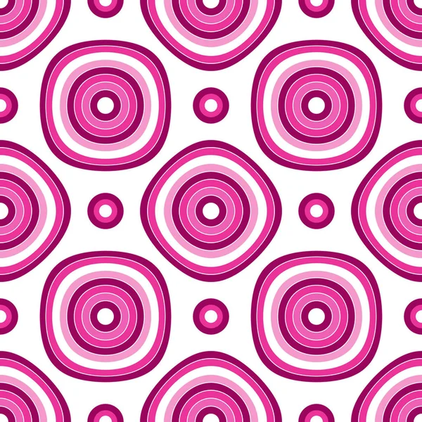 Seamless pattern geometric shapes of pink hues — Stock Vector