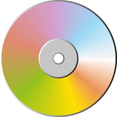 Dvd Cd disk üzerinde şeffaf arka plan izole