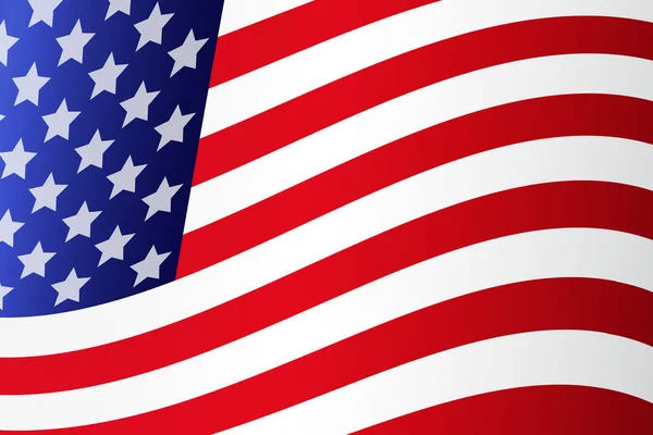 Fragment létající národní americké vlajky. — Stockový vektor