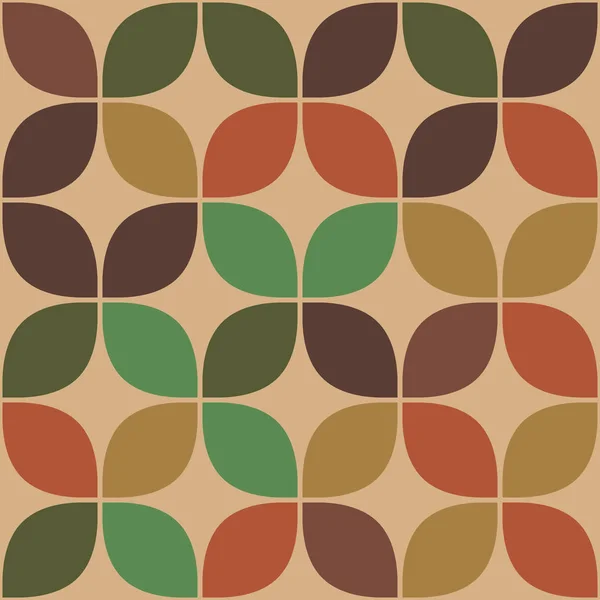 Retro pastellfarbene nahtlose florale geometrische Muster — Stockvektor