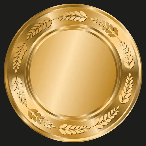 Altın kenarlıklı parlak yuvarlak şablonu 