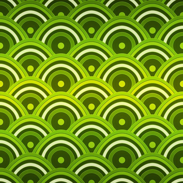 Patrón sin costuras formas geométricas de tonos verdes — Vector de stock