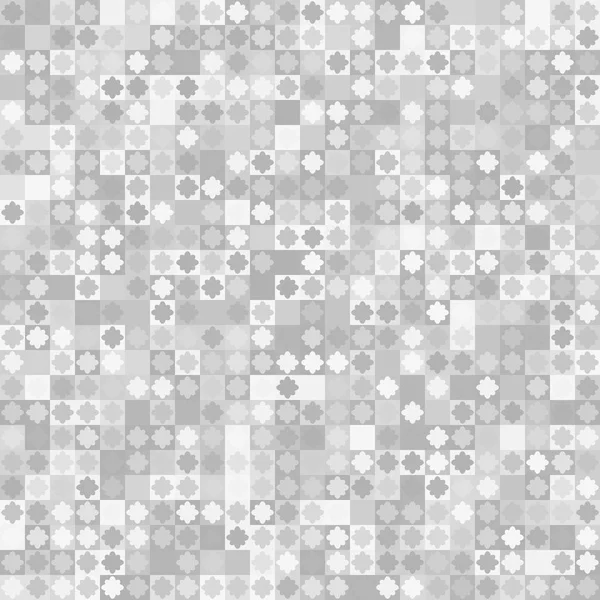 Nahtloses Muster mit silbernen Blüten — Stockvektor