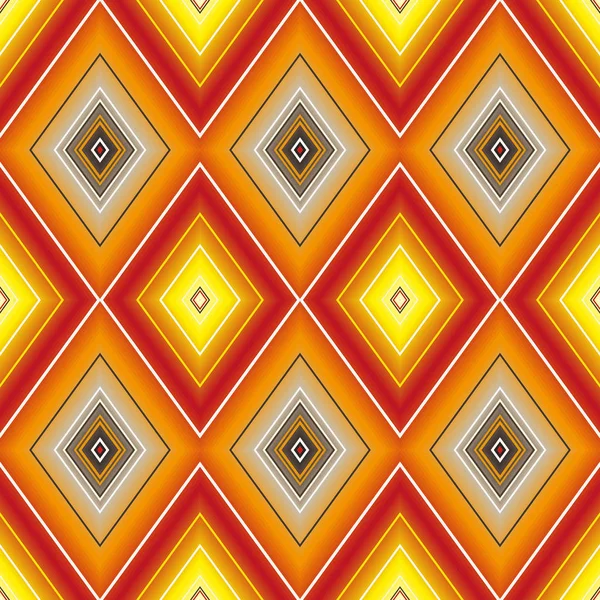 Seamless red-white-orange checkered pattern. — Stock Vector