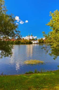 Izmailovo Kremlin ve göl - Moskova Rus - arka plan seyahat