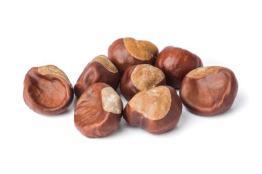 Beyaz arka plan üzerinde izole olgun kestane