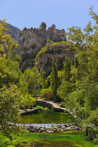 Village Fontaine Vaucluse Provence France Reise Und Architektur Hintergrund — Stockfoto