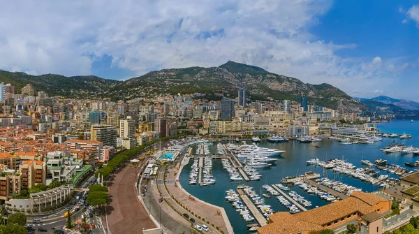 Panorama Monako Tło Podróży Architektura — Zdjęcie stockowe