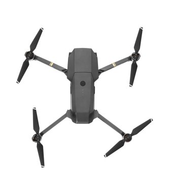 Quadcopter drone ile fotoğraf makinesi - beyaz arka plan üzerinde izole