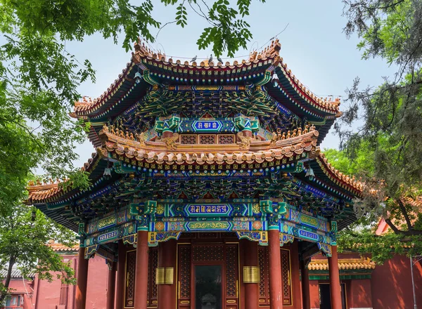Ναός Yonghe Λάμα Στο Πεκίνο Κίνα Αρχιτεκτονική Φόντο — Φωτογραφία Αρχείου
