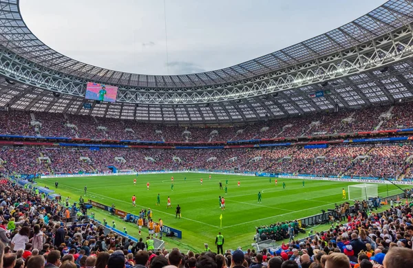 Moskwa Rosja Czerwca 2018 Mecz Otwarcia Stadionie Łużniki Piłkarskich Mistrzostw — Zdjęcie stockowe