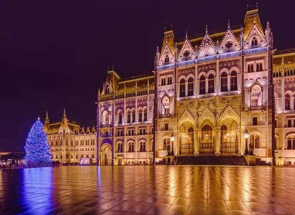 Парламент Венгрии Будапеште Архитектурный Фон Города — стоковое фото