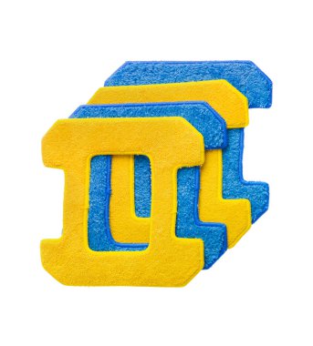 Windows Temizlik robotu beyaz arka plan üzerinde izole süngerleri