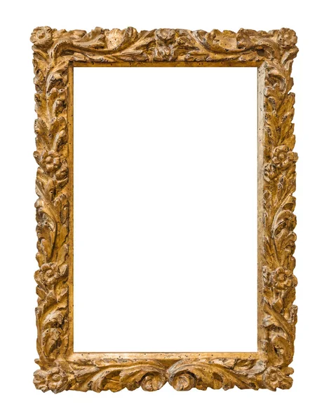 Old Wooden Picture Frame Isolated White Background — Stock Photo, Image